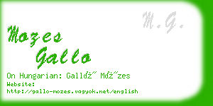 mozes gallo business card